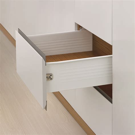 metal drawer box system|kitchen metal drawer box sides.